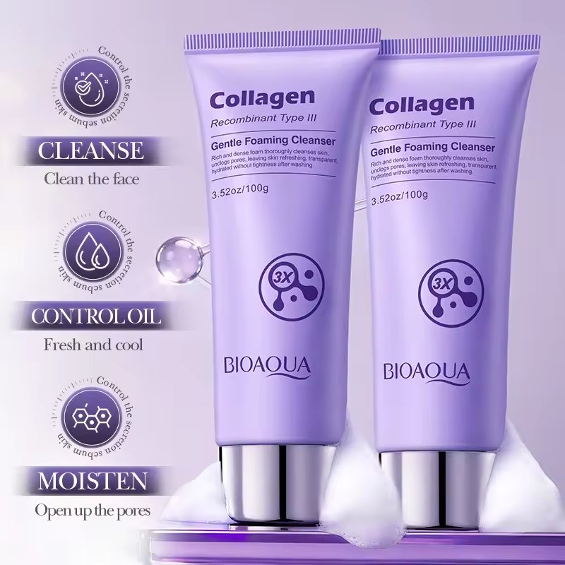 BIOAOUA Recombinant Type III Collagen Gentle Foaming Cleanser 100g (1)