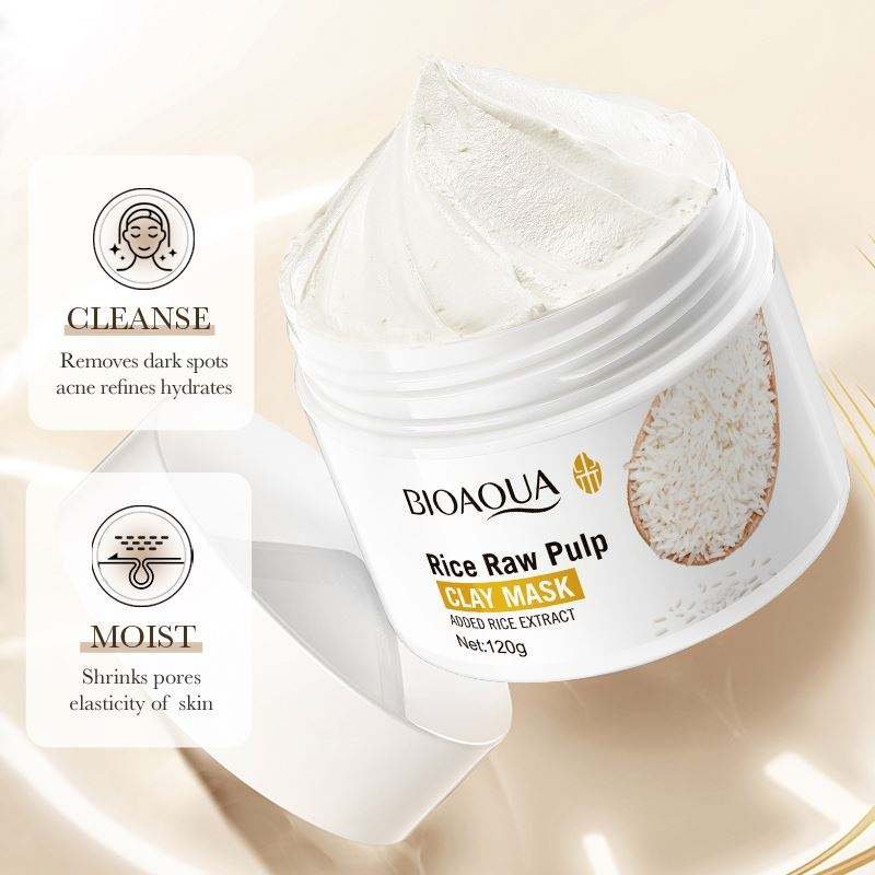 BIOAOUA Rice Pulp Cleansing Mud Mask 120g (2)