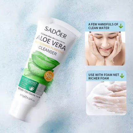 SADOER Aloe Vera Refreshing and Cleansing Facial Wash 100g