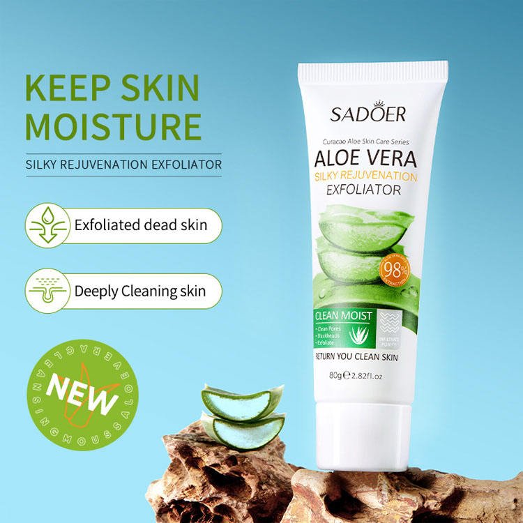 SADOER Aloe Vera Silky Exfoliating Gel 80g (1)