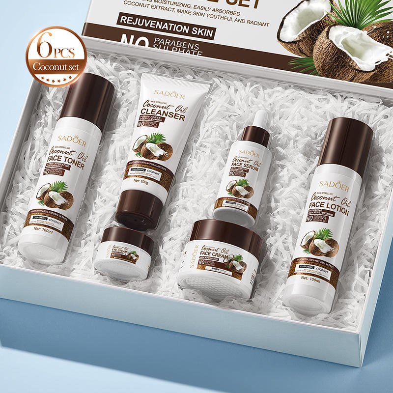 SADOER Coconut Oil Nourishing and Moisturizing 6-Piece Set (1)