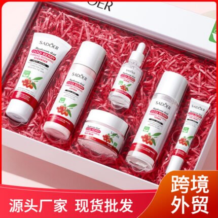 SADOER Goji Berry Anti-Aging Tightening Gift Set 100g+120ml+20g+30ml+120ml+50g
