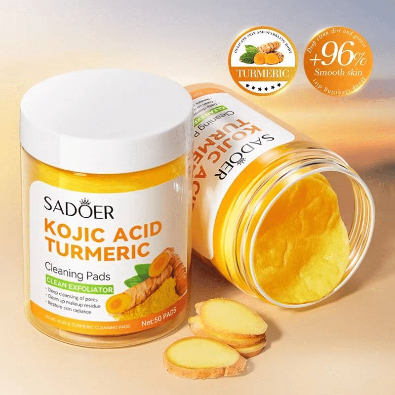 SADOER Kojic Acid Turmeric Cleansing Pad 150ml (50 pads) (1)