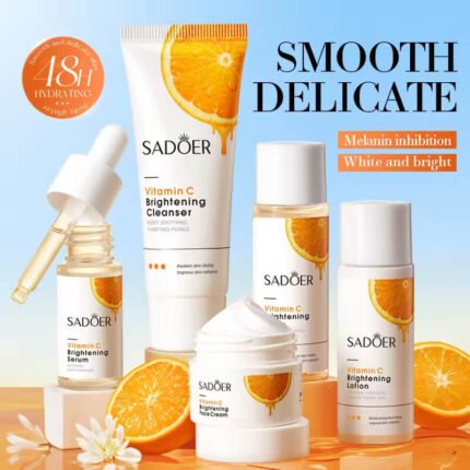 SADOER Vitamin C Brightening & Whitening Travel Set – 30g + 30ml + 30ml + 10ml + 15g