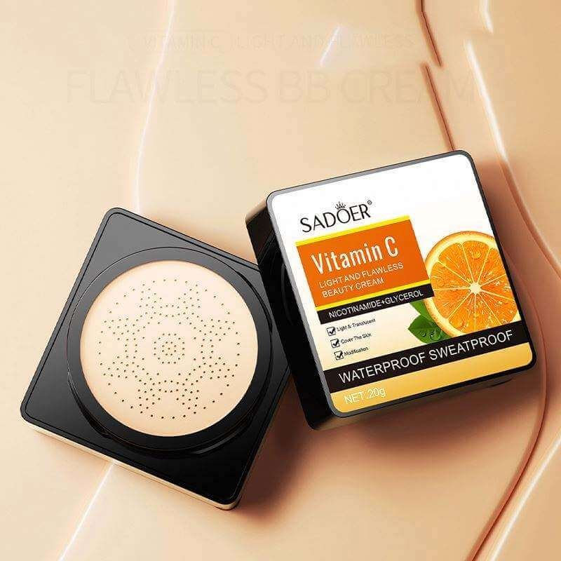 SADOER Vitamin C Lightweight Flawless Beauty Cream (02# Ivory Shade) 20g (1)